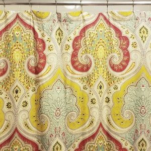 Paisley Boho Cotton Shower Curtain